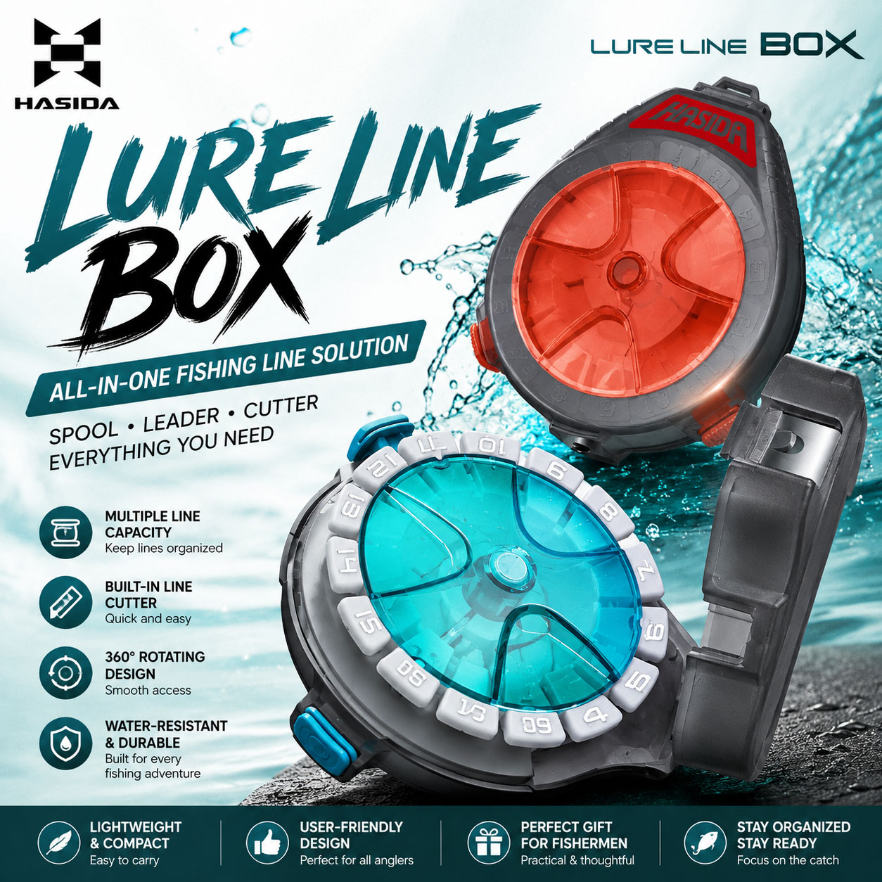 HASIDA Sub Line Box Fishing Ta - огляд і ціна Fishing Line Dispenser